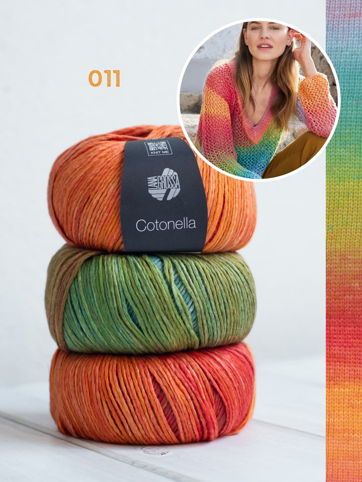 Breipakket Cotonella trui met ajourpatroon