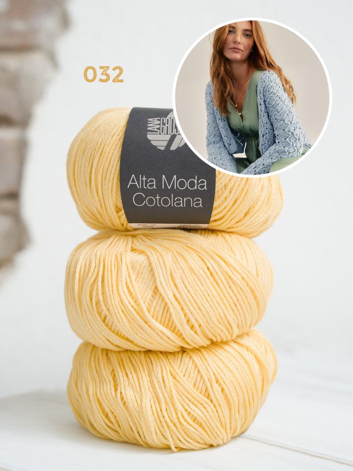 Breipakket Alta Moda Cotolana cardigan in ajourpatroon