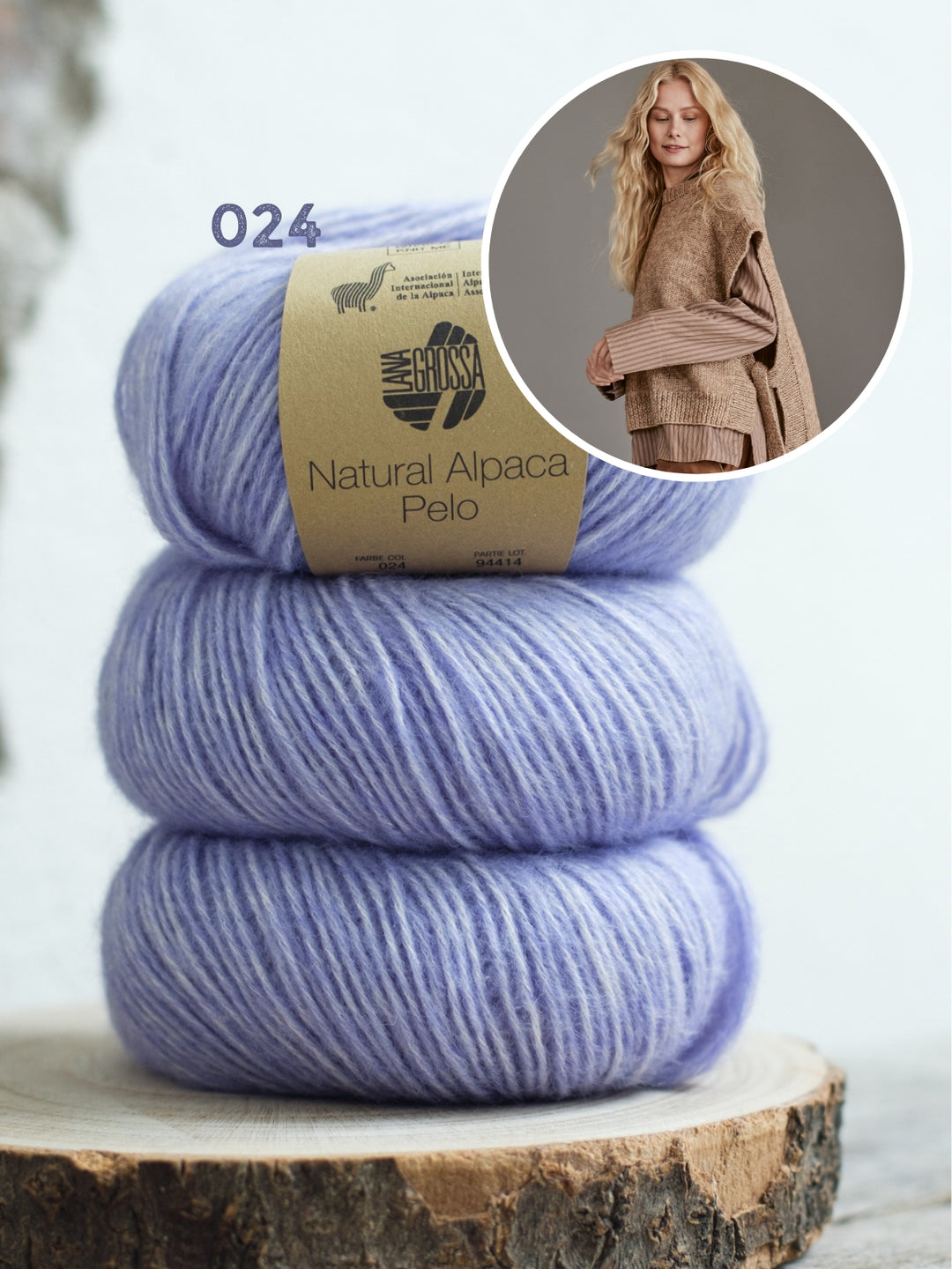 Breipakket Natural Alpaca Pelo slipover