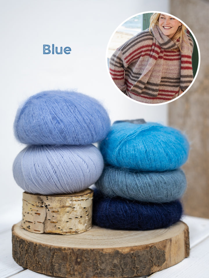 Breipakket Cool Wool Lace Silkhair strepensjaal