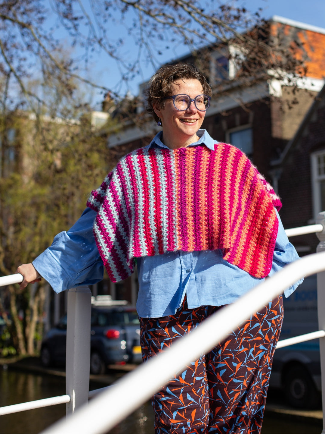 Haakpakket poncho Color Waves