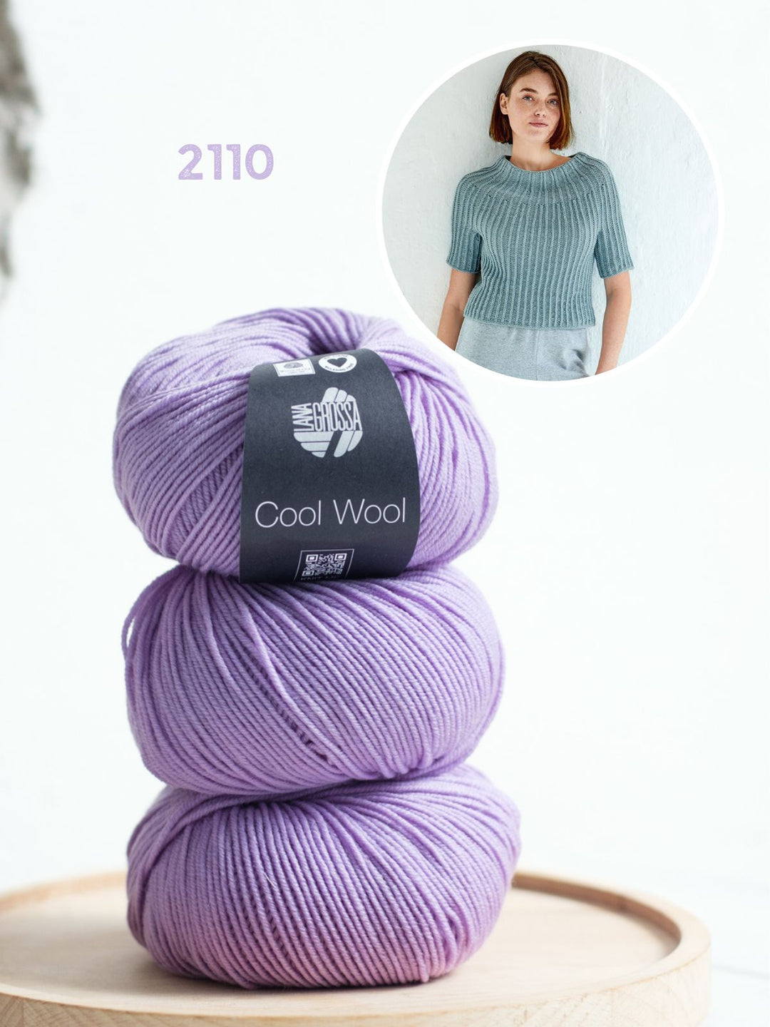 Breipakket Cool Wool trui met ronde pas - korte mouw