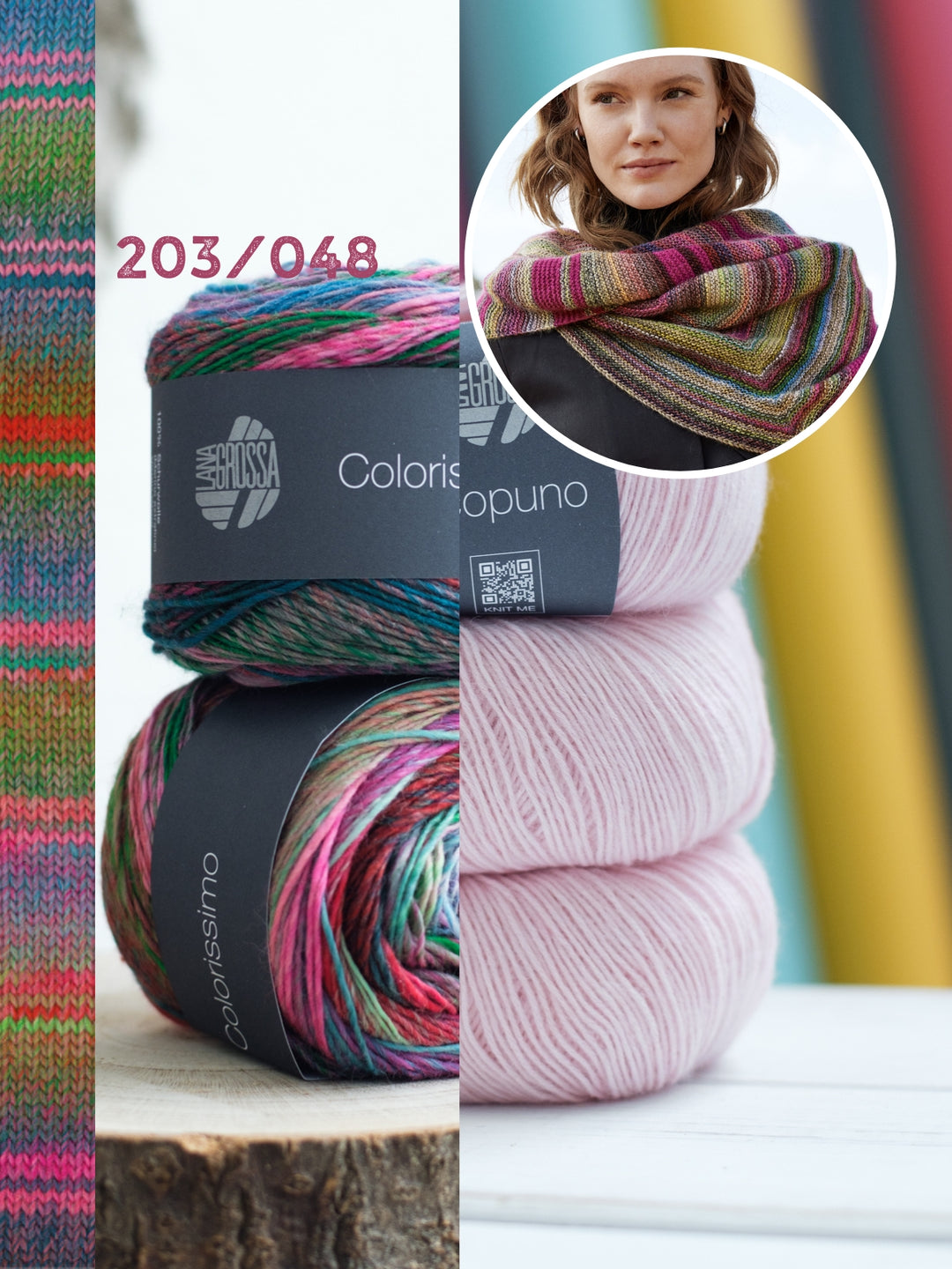 Breipakket Ecopuno Colorissimo assymetrische stola