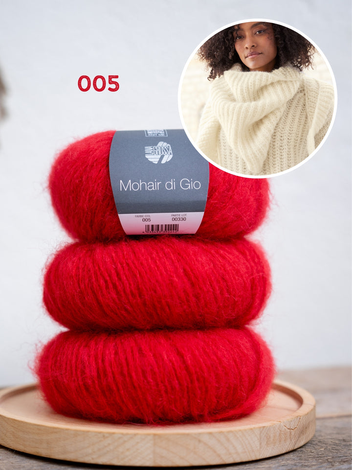 Breipakket Mohair Di Gio trui in patentsteek