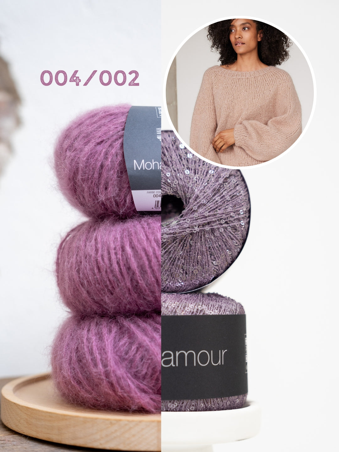 Breipakket Mohair Di Gio Glamour top-down trui