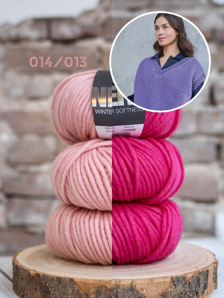 Breipakket Winter Softness top-down spencer met v-hals