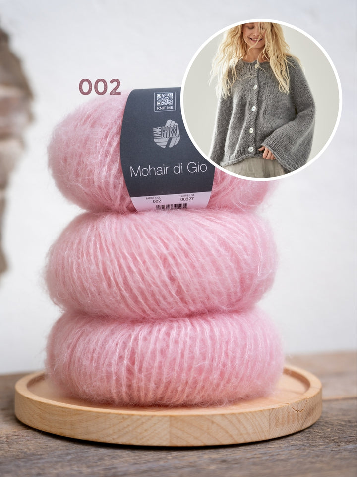 Breipakket Mohair Di Gio vest - top-down