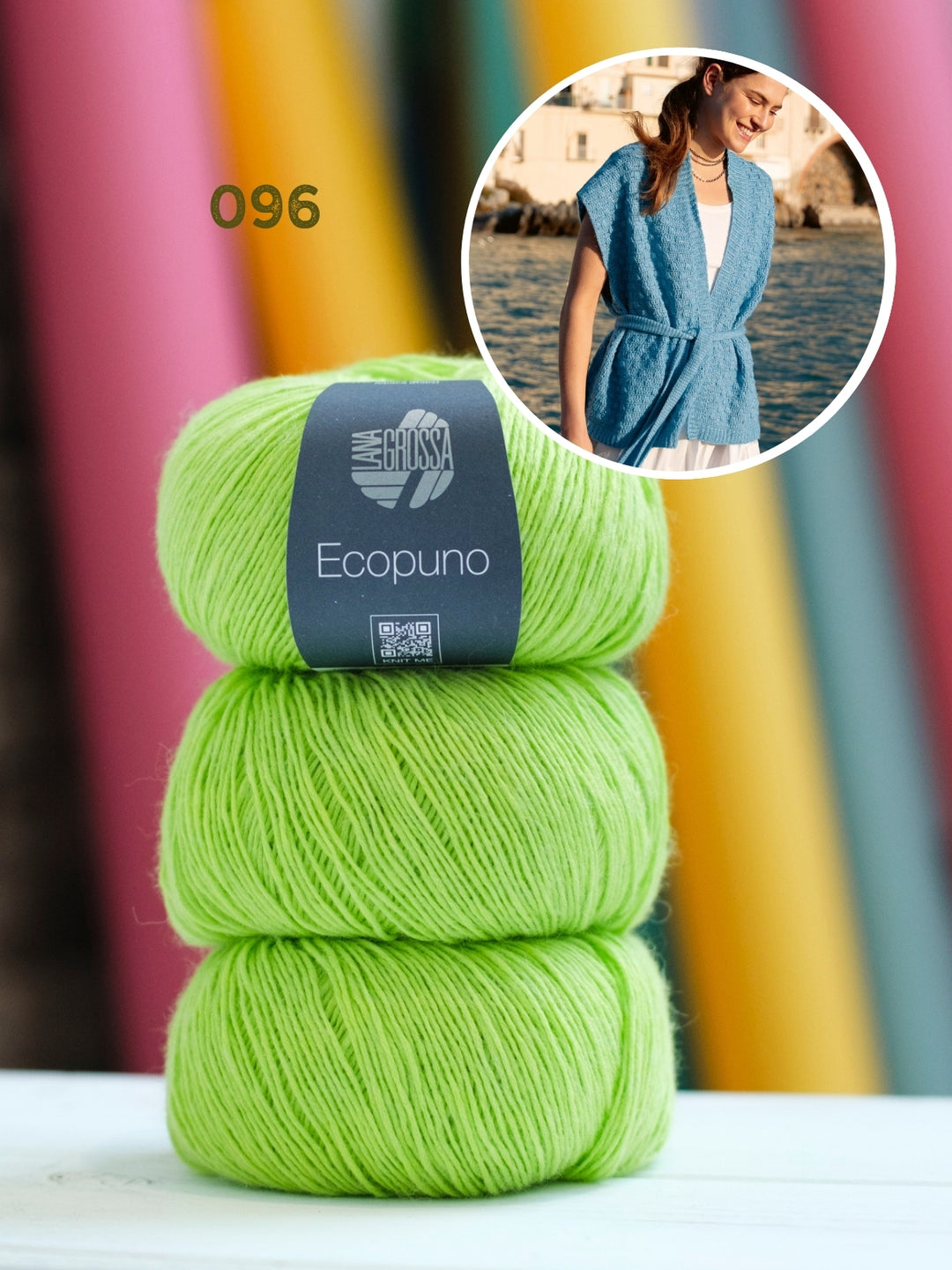 Haakpakket Ecopuno gilet in textuur