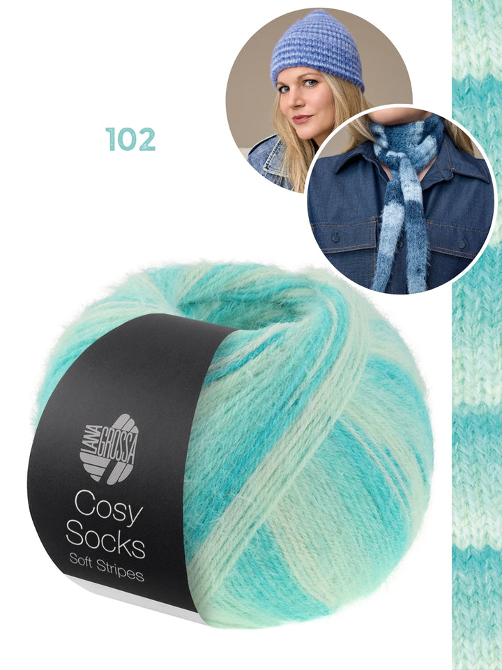 Breipakket Cosy Socks set (sjaaltje + muts)