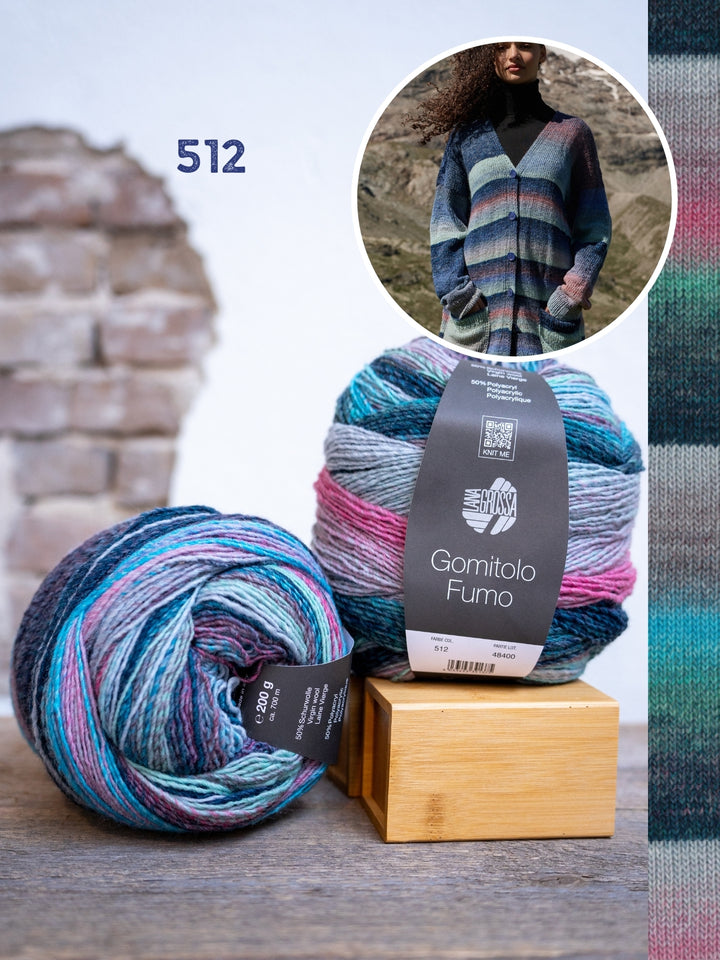 Breipakket Gomitolo Fumo top-down vest