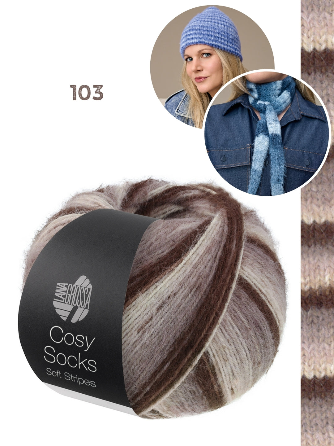 Breipakket Cosy Socks set (sjaaltje + muts)