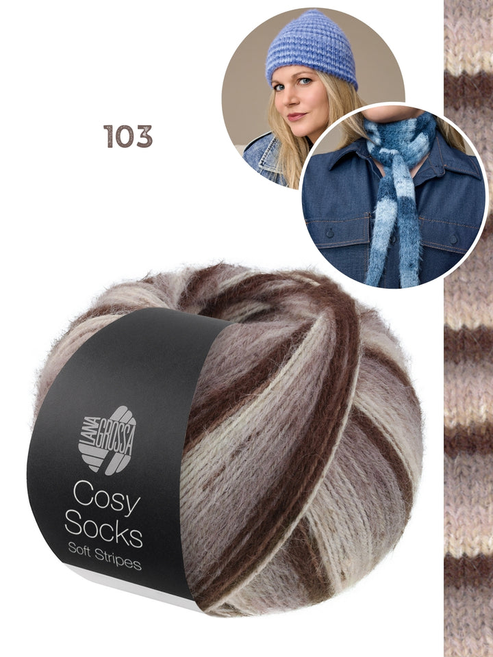 Breipakket Cosy Socks set (sjaaltje + muts)