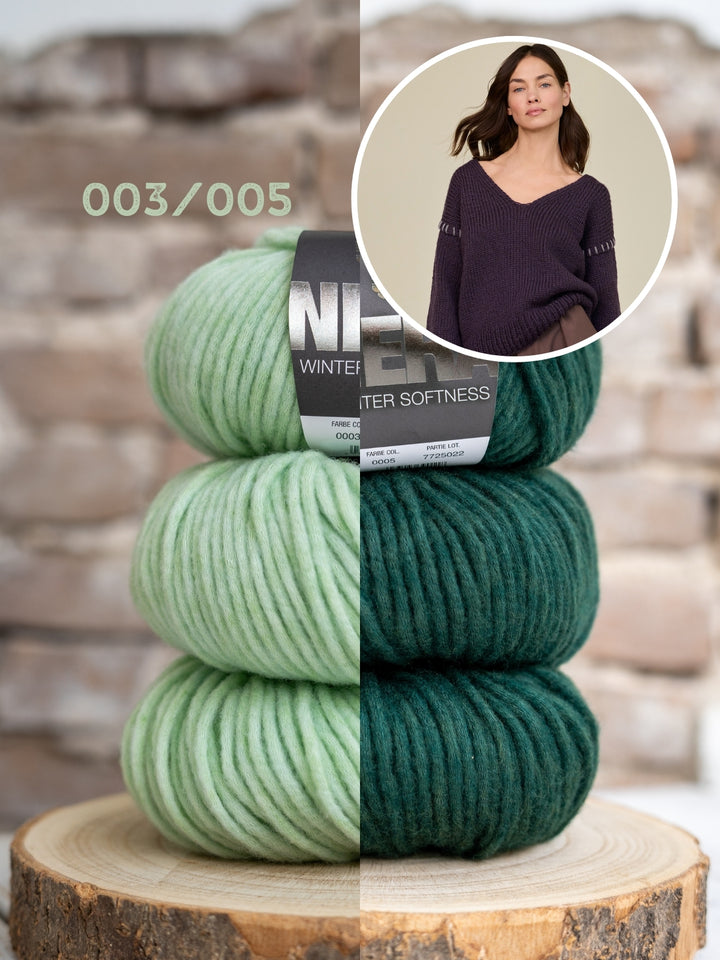 Breipakket Winter Softness top-down v-hals trui