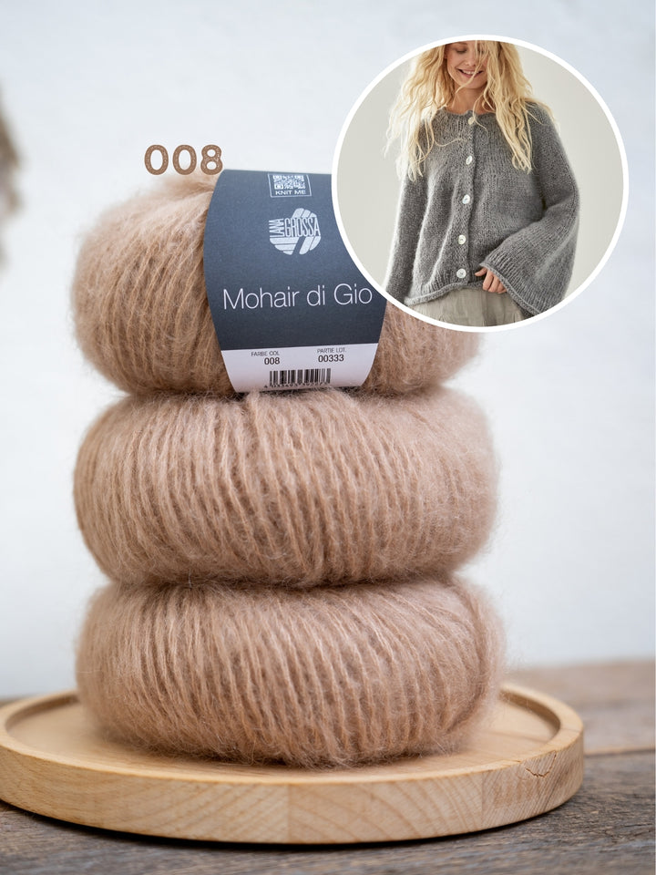 Breipakket Mohair Di Gio vest - top-down