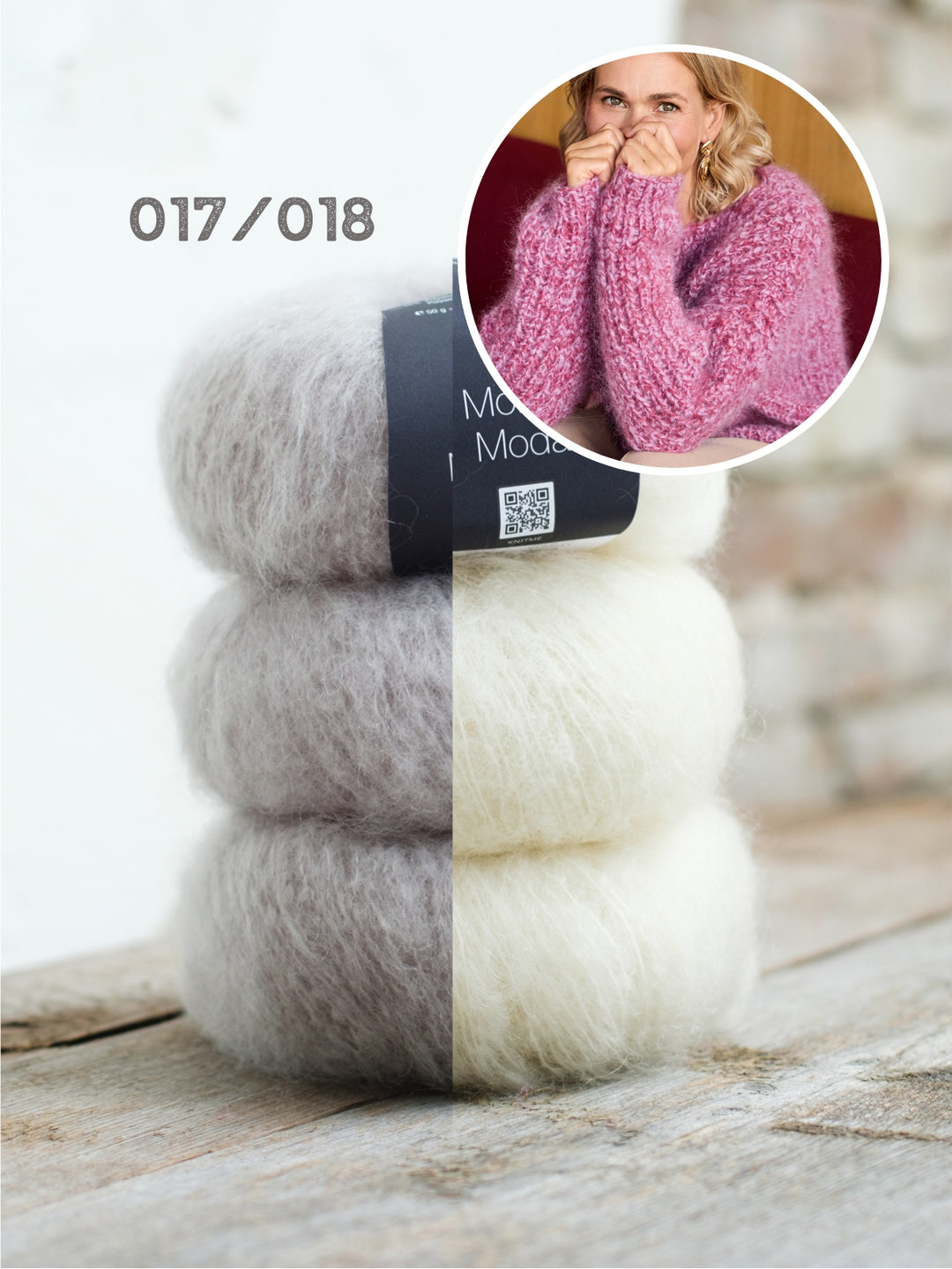 Breipakket Mohair Moda trui met halve patentsteek