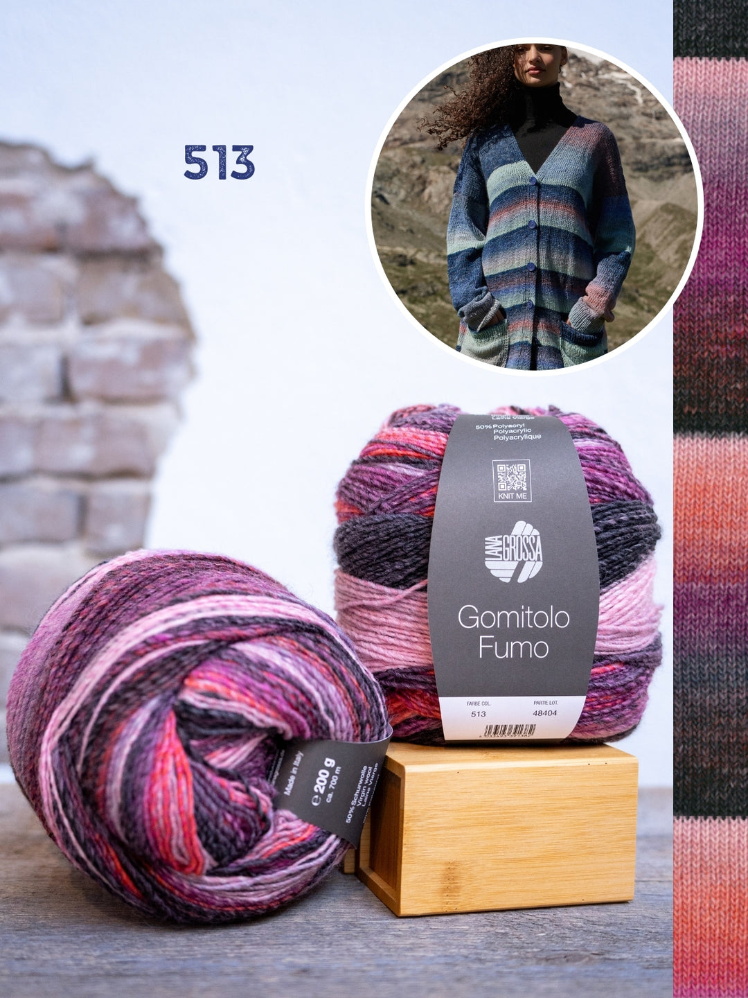Breipakket Gomitolo Fumo top-down vest