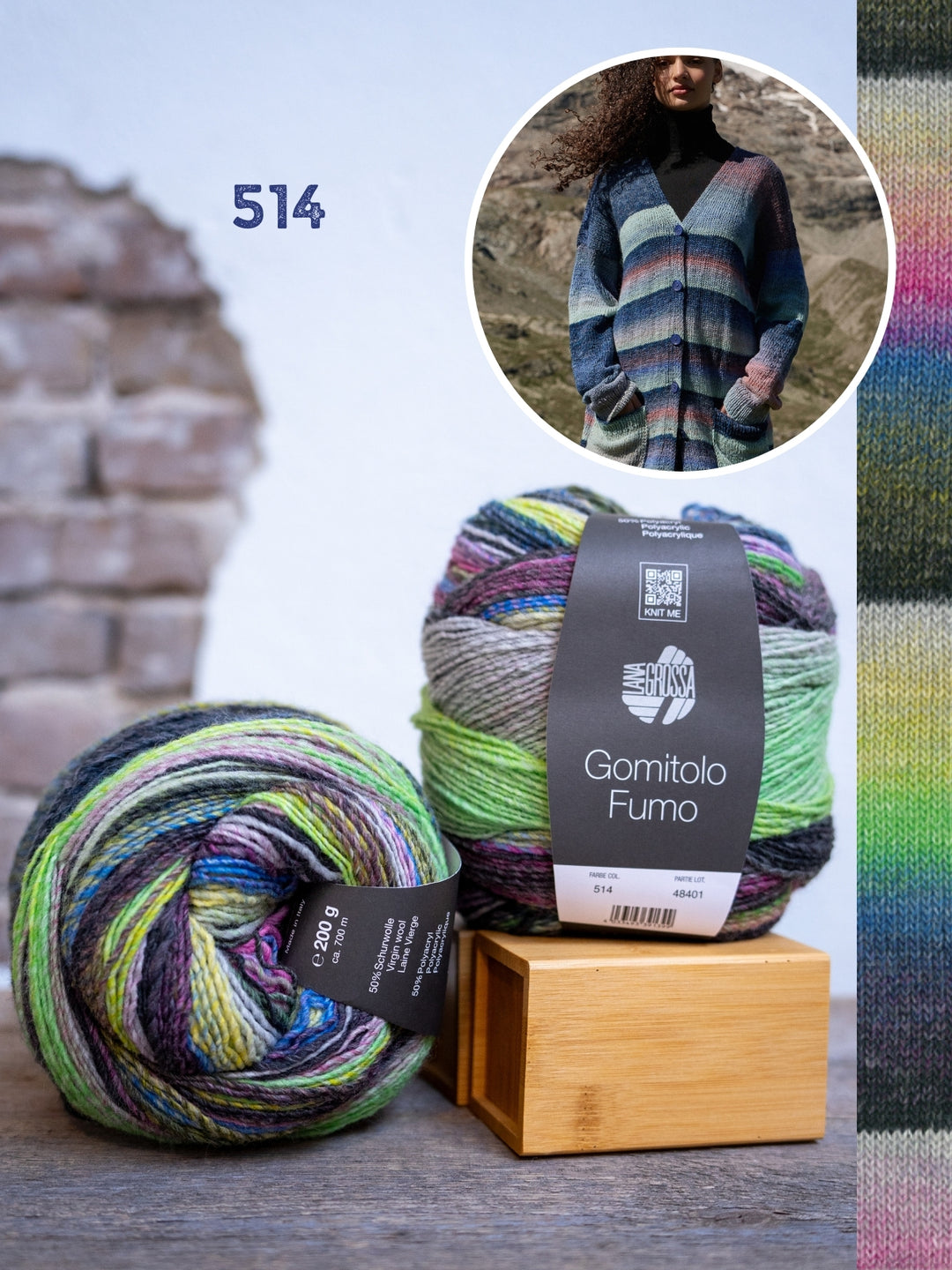 Breipakket Gomitolo Fumo top-down vest