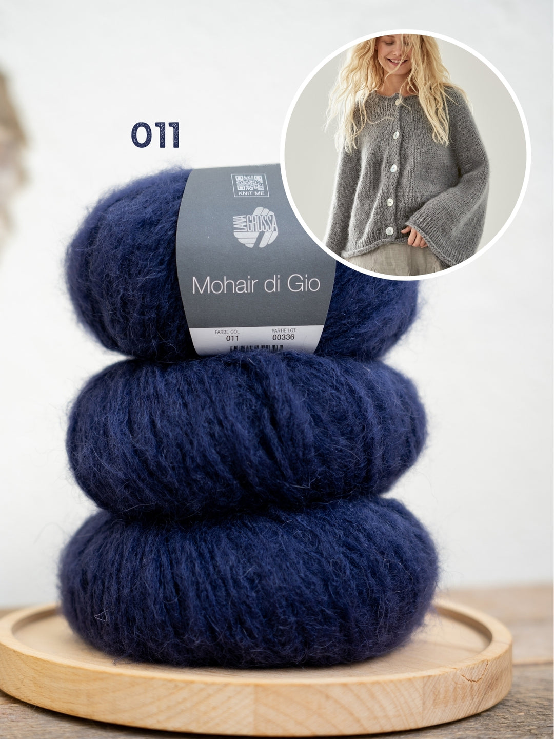 Breipakket Mohair Di Gio vest - top-down