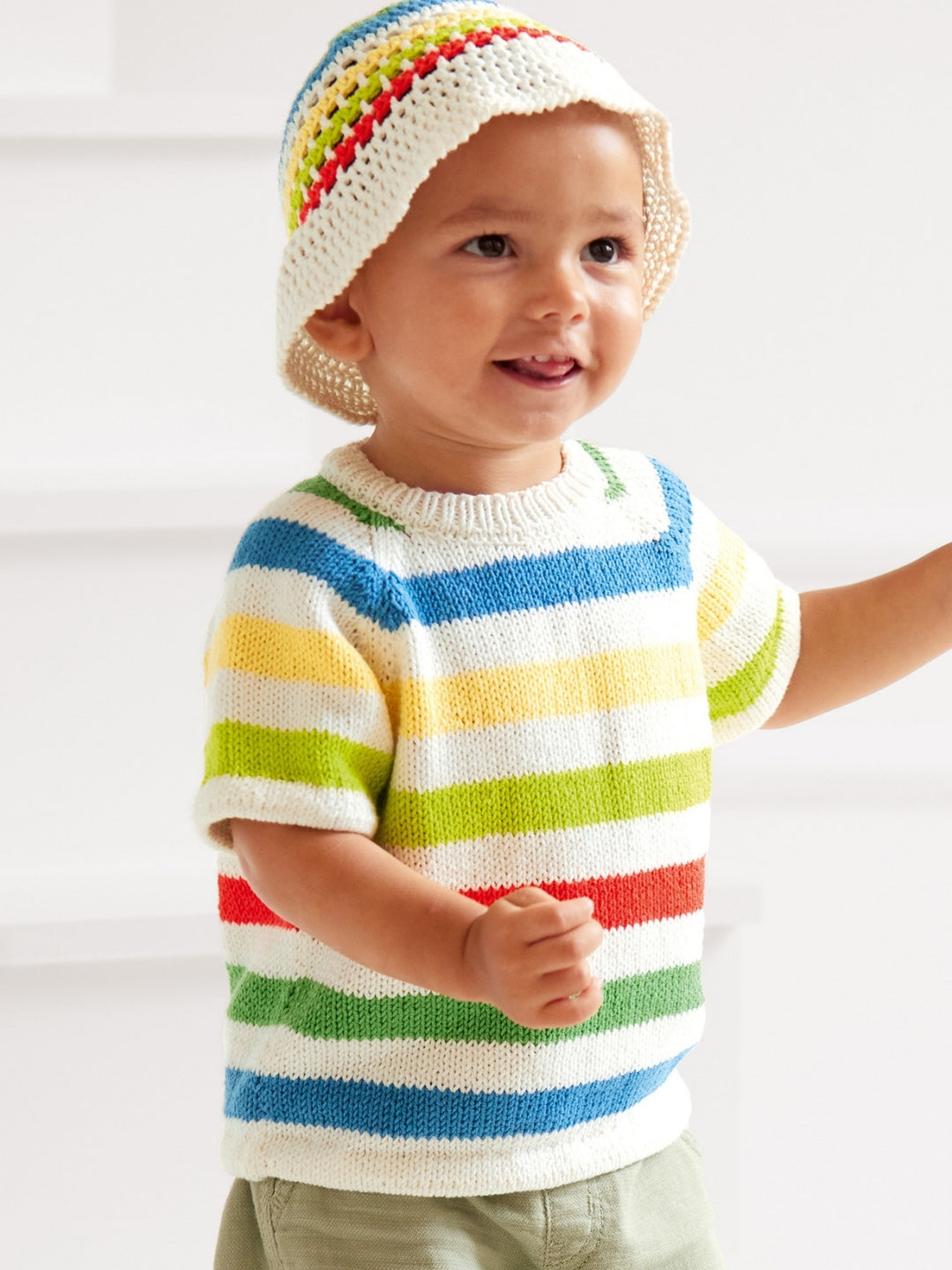 Brei- en haakpakket Elastico babysetje (shirt + muts)