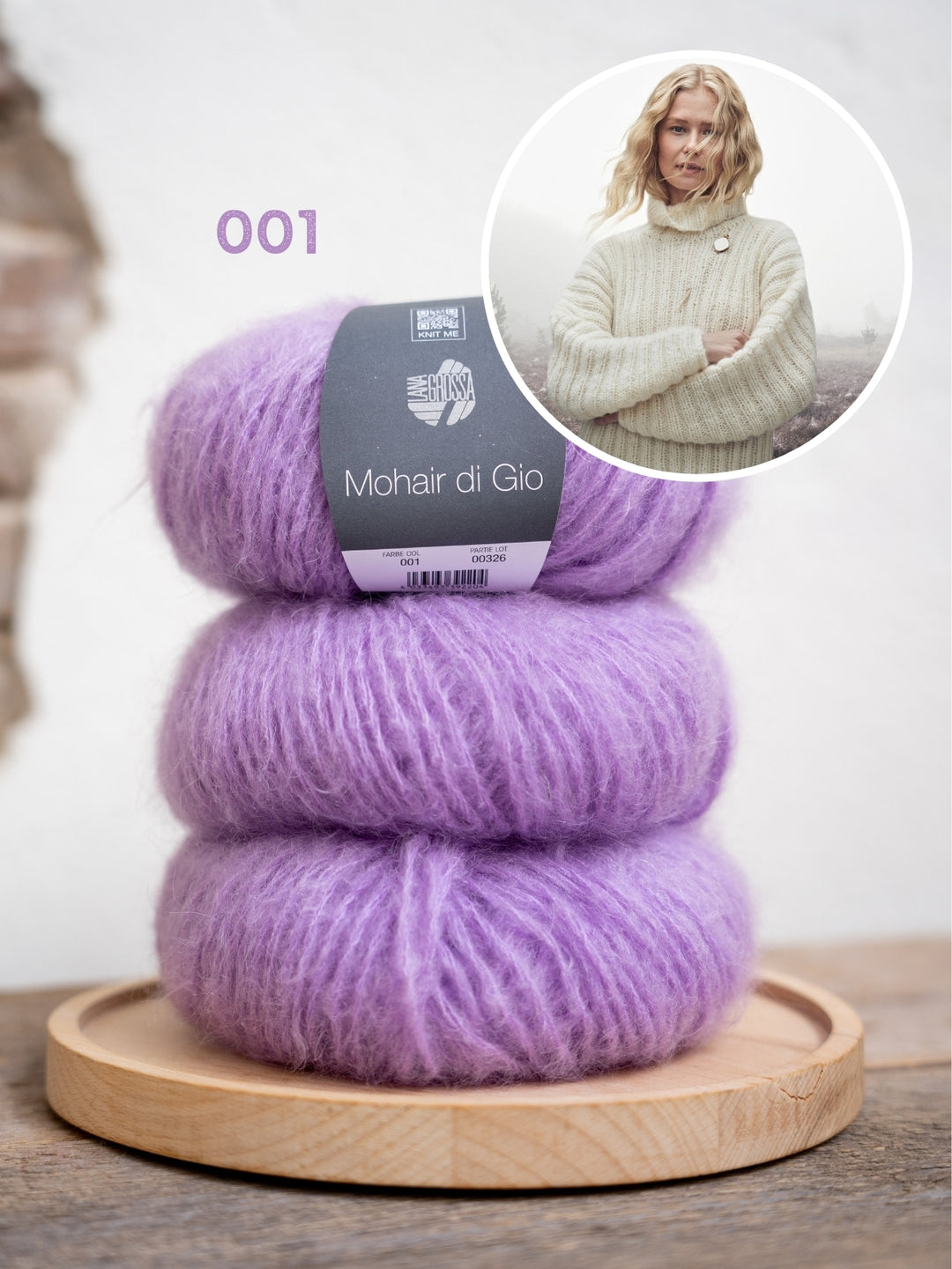 Breipakket Mohair Di Gio trui met vleermuismouwen - top-down