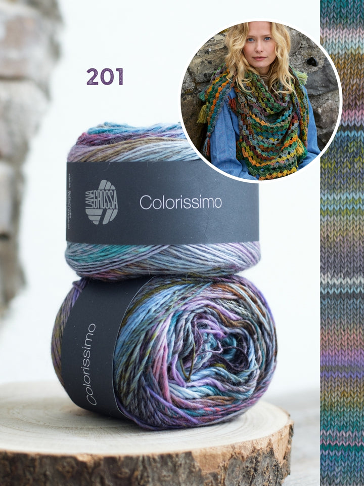 Haakpakket Colorissimo driehoekstola met kwastjes