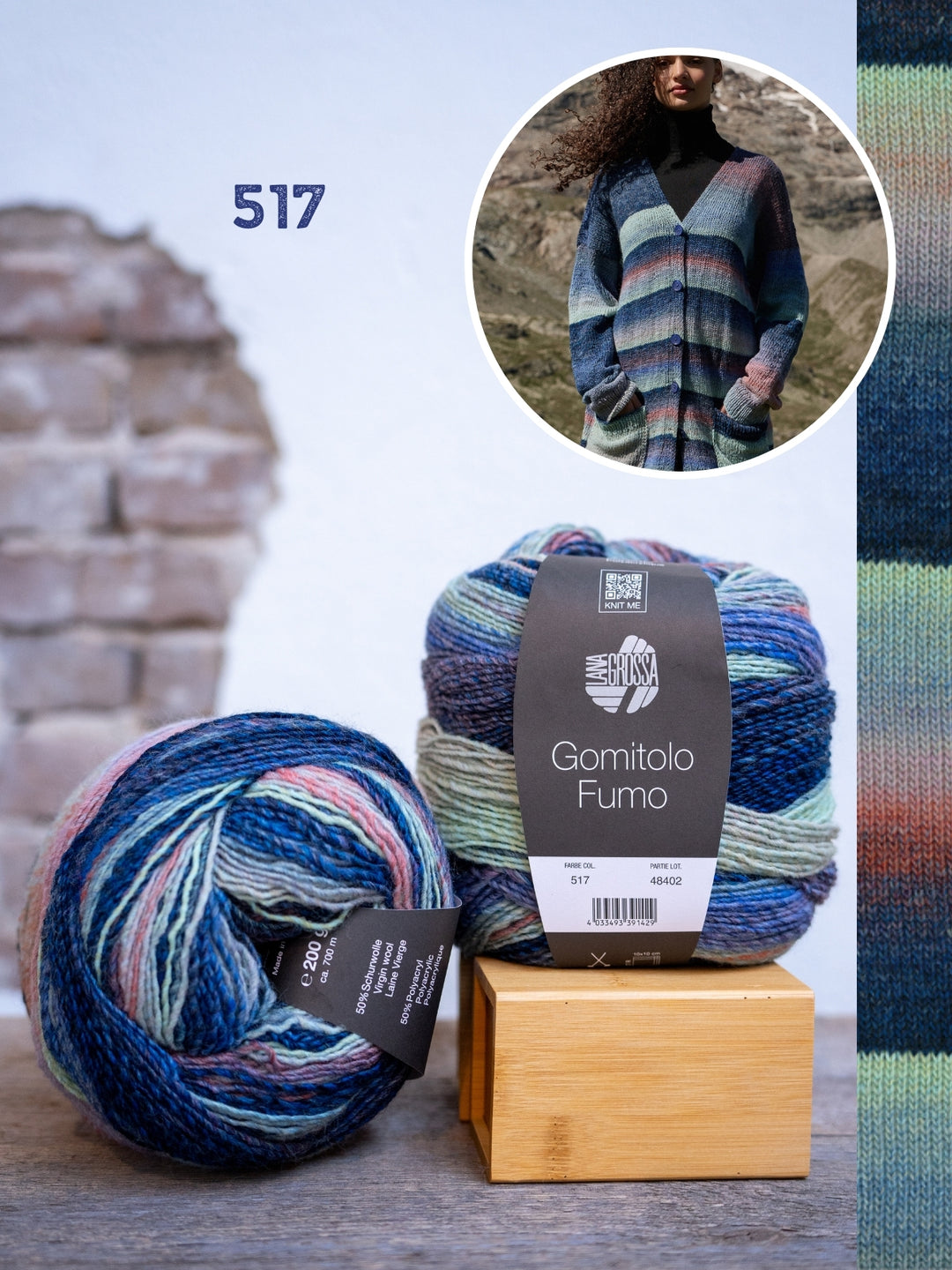 Breipakket Gomitolo Fumo top-down vest