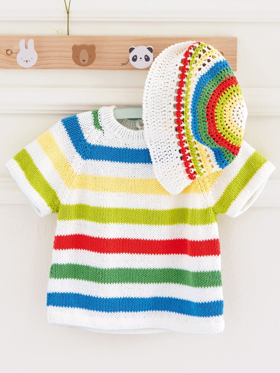 Brei- en haakpakket Elastico babysetje (shirt + muts)