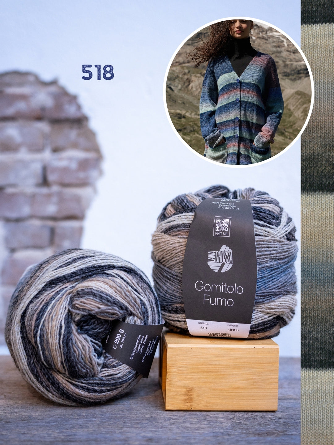 Breipakket Gomitolo Fumo top-down vest