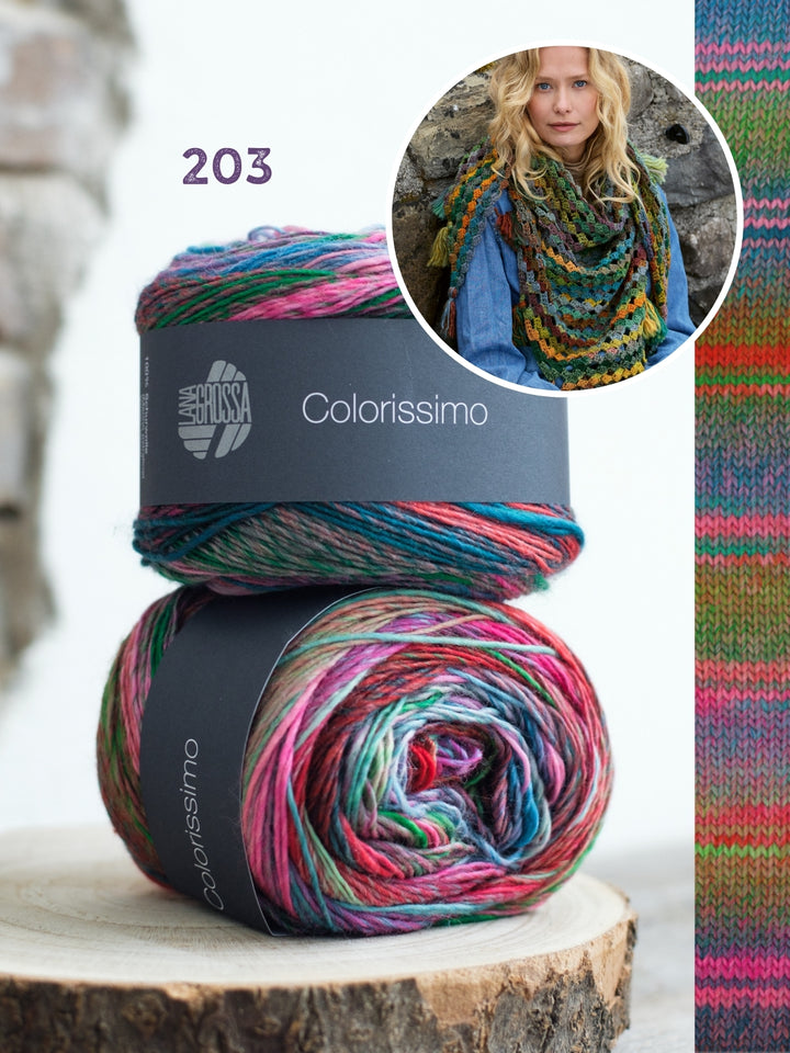 Haakpakket Colorissimo driehoekstola met kwastjes