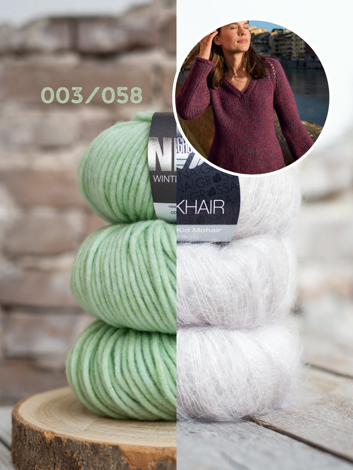 Breipakket Winter Softness Silkhair v-hals trui