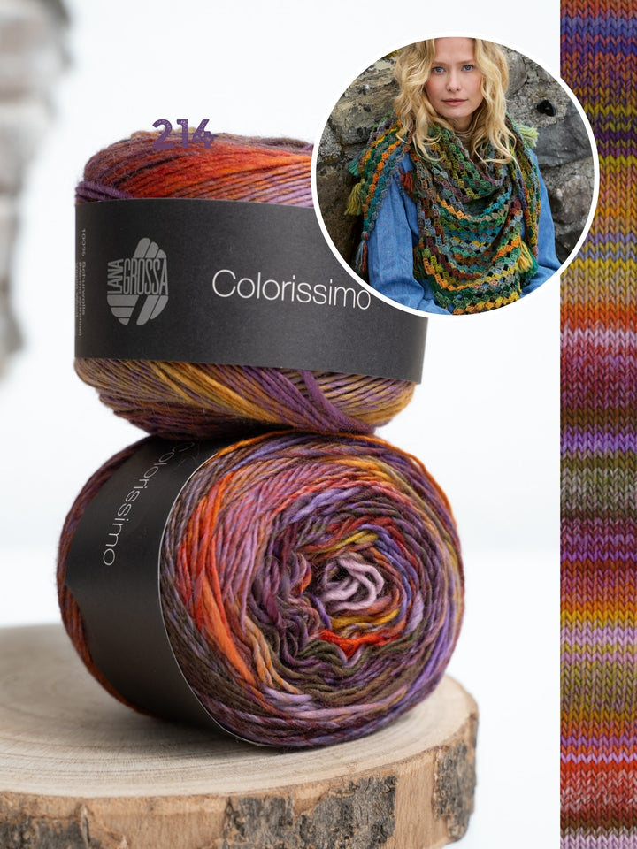 Haakpakket Colorissimo driehoekstola met kwastjes