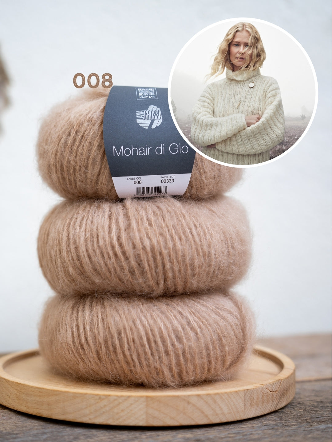 Breipakket Mohair Di Gio trui met vleermuismouwen - top-down