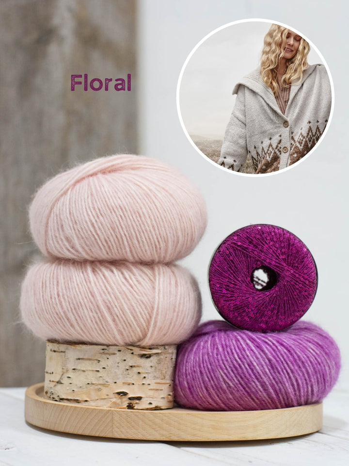 Breipakket Natural Alpaca Pelo Glamour raglanvest