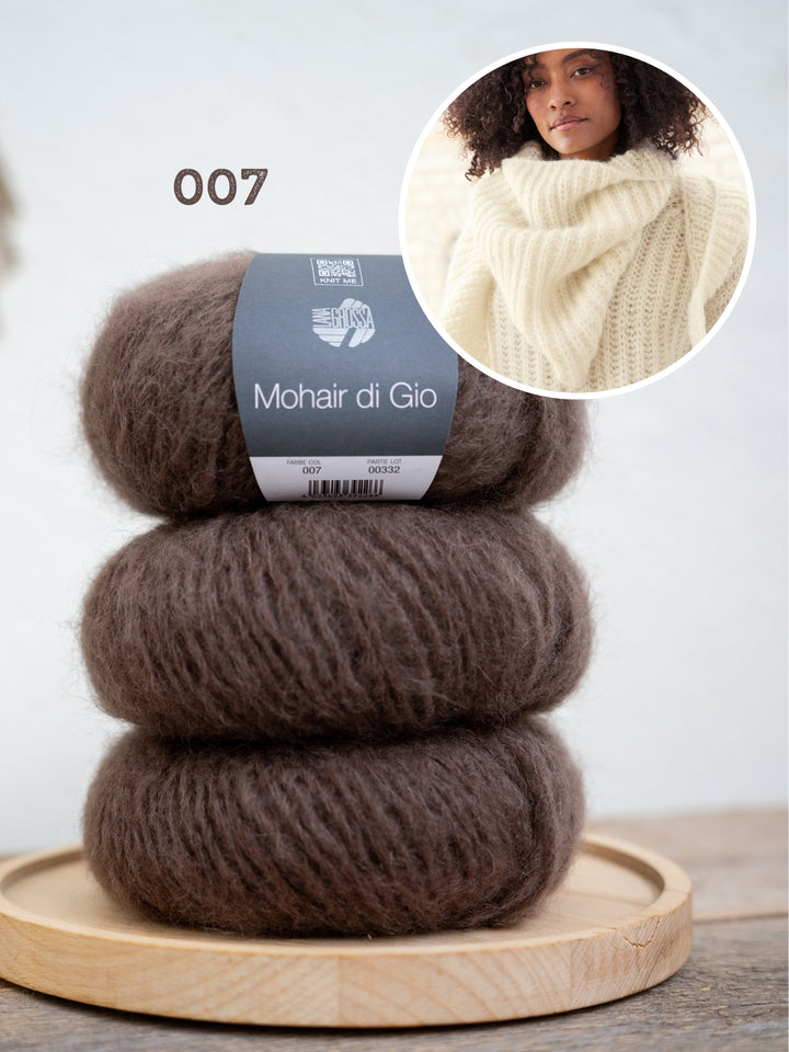 Breipakket Mohair Di Gio trui in patentsteek