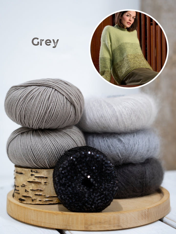 Breipakket Cool Wool Silkhair Glamour strepentrui