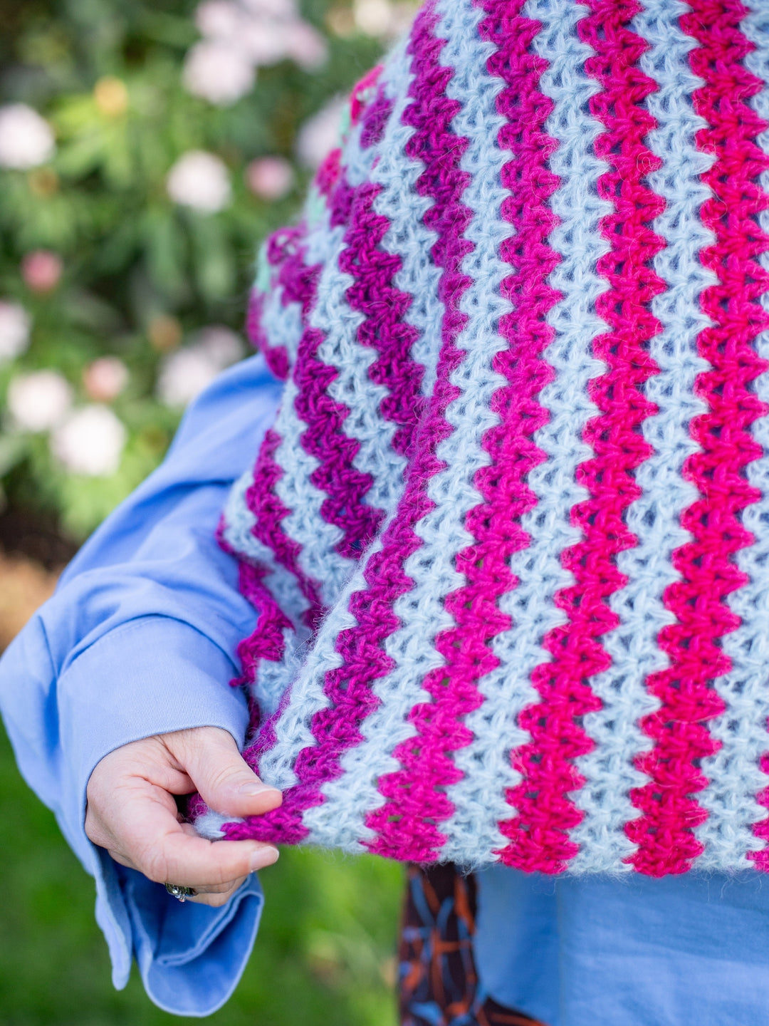 Haakpakket poncho Color Waves