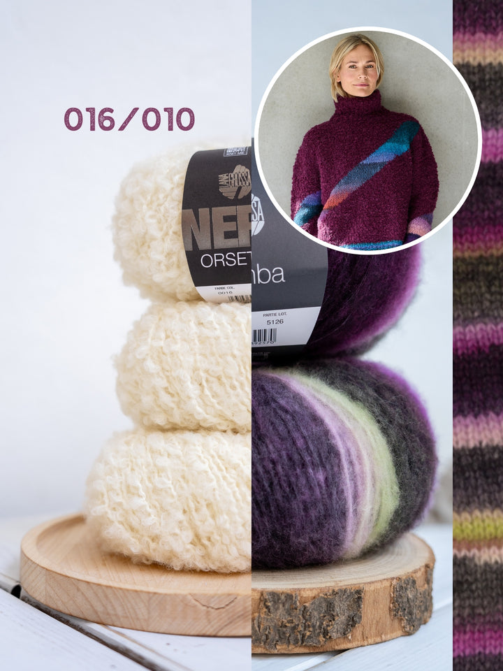 Breipakket Orsetto Bomba trui met intarsia