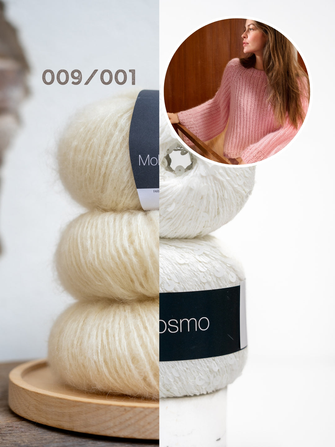 Breipakket Mohair Di Gio Cosmo top-down trui in patentsteek