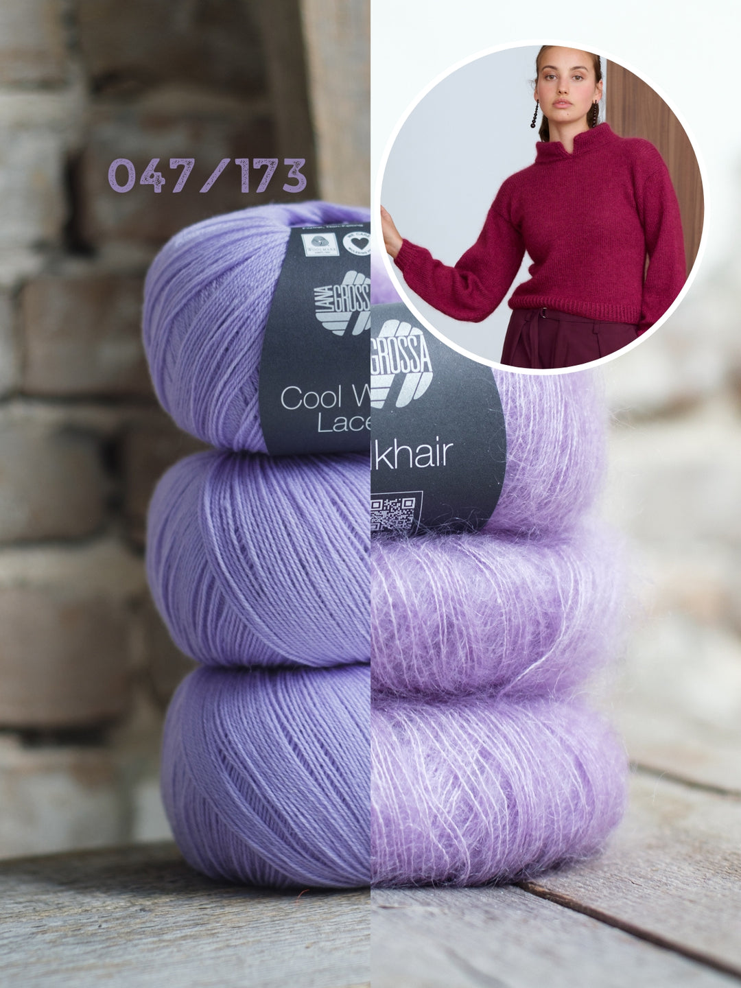 Breipakket Cool Wool Lace Silkhair trui