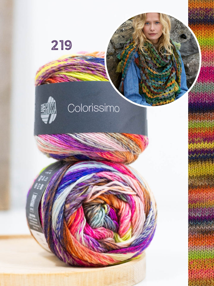 Haakpakket Colorissimo driehoekstola met kwastjes