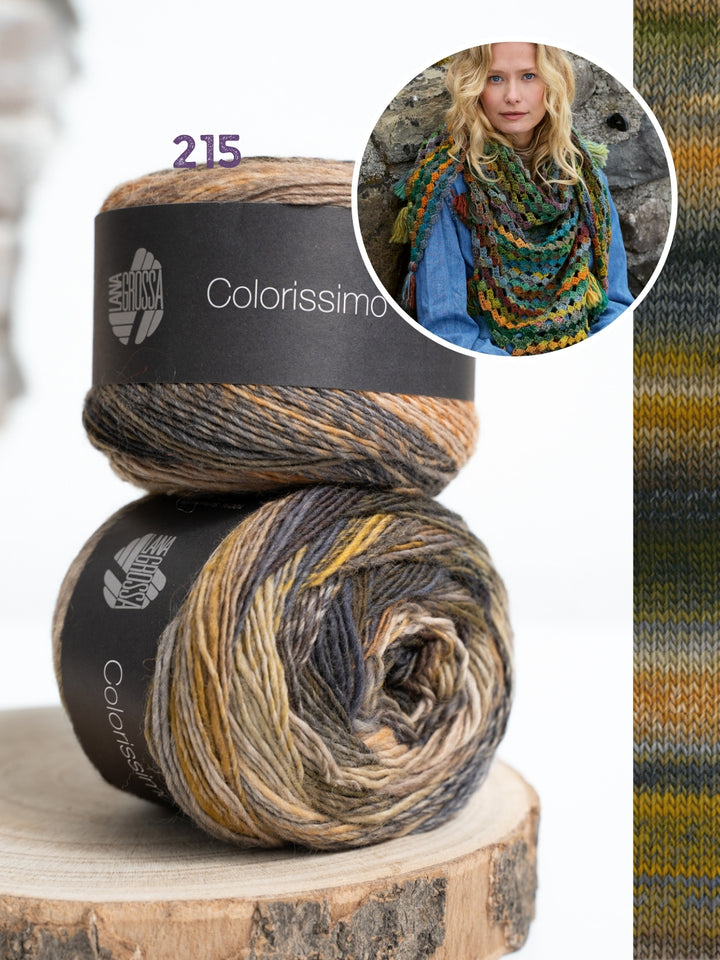 Haakpakket Colorissimo driehoekstola met kwastjes