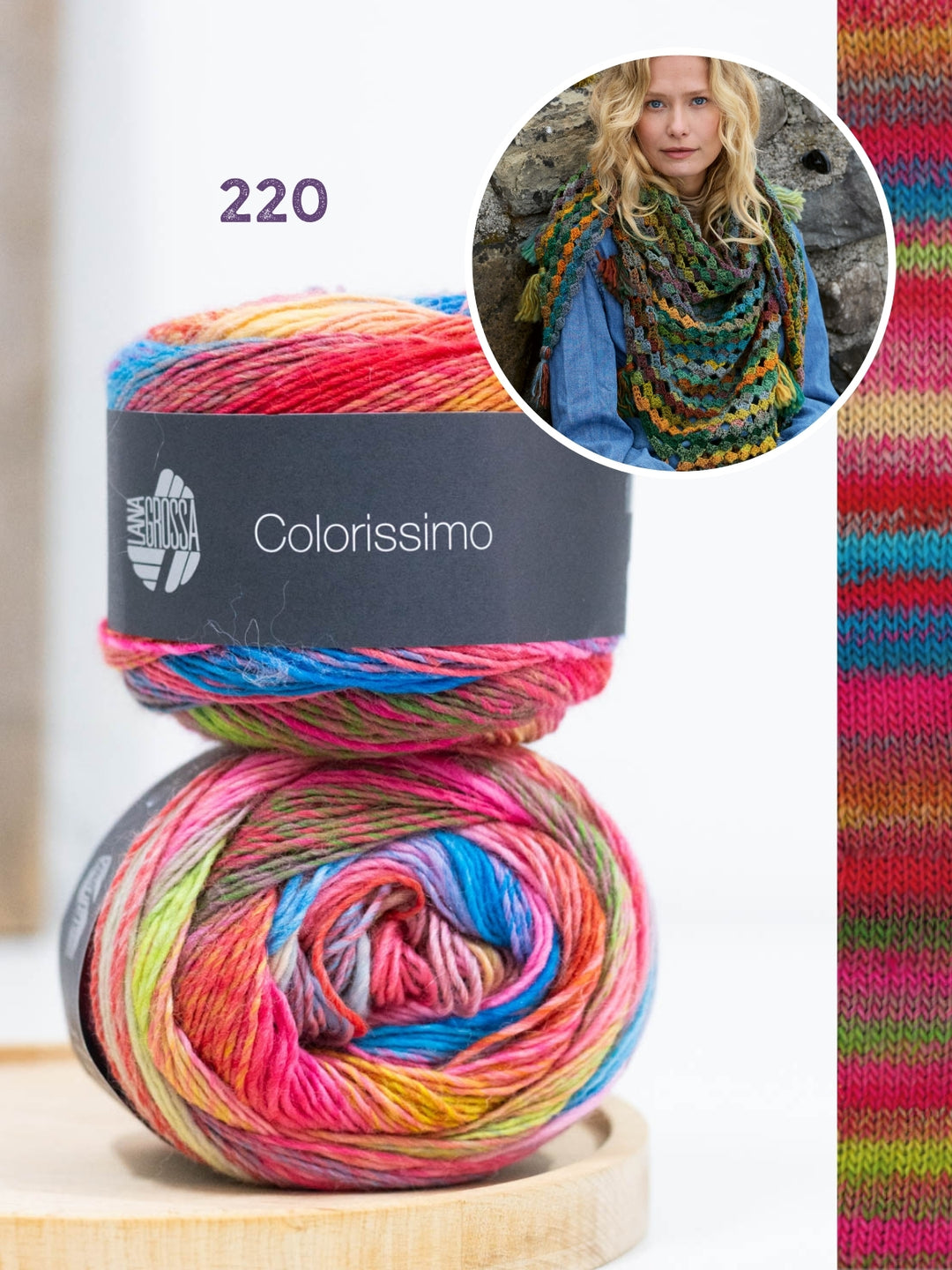 Haakpakket Colorissimo driehoekstola met kwastjes