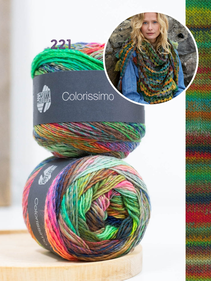 Haakpakket Colorissimo driehoekstola met kwastjes