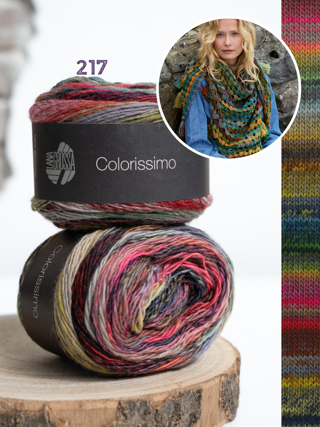 Haakpakket Colorissimo driehoekstola met kwastjes