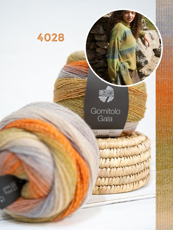 Breipakket Gomitolo Gala trui met knoopdetail