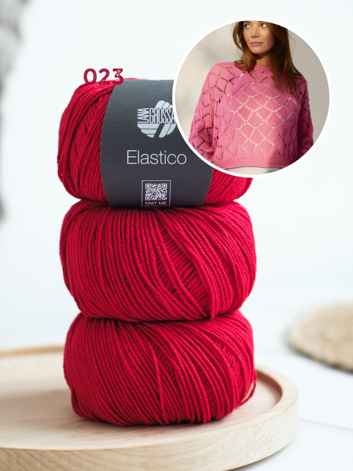 Breipakket Elastico pullover in ruitenpatroon