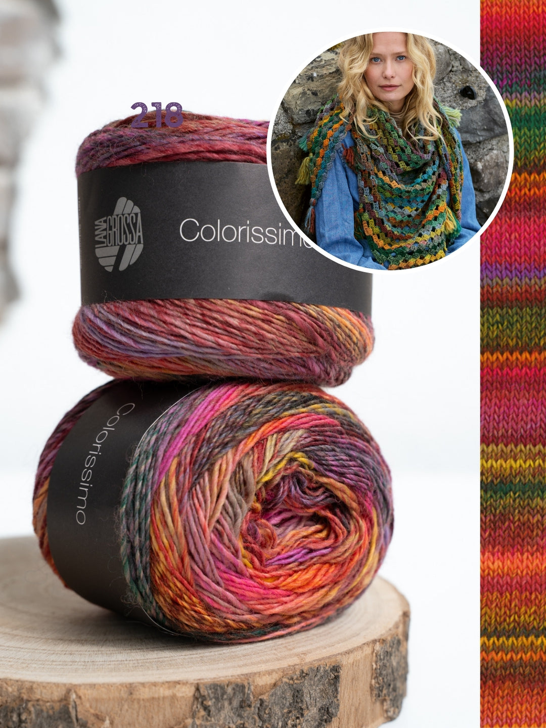 Haakpakket Colorissimo driehoekstola met kwastjes