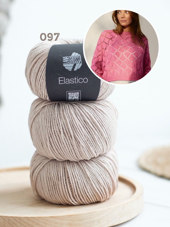 Breipakket Elastico pullover in ruitenpatroon