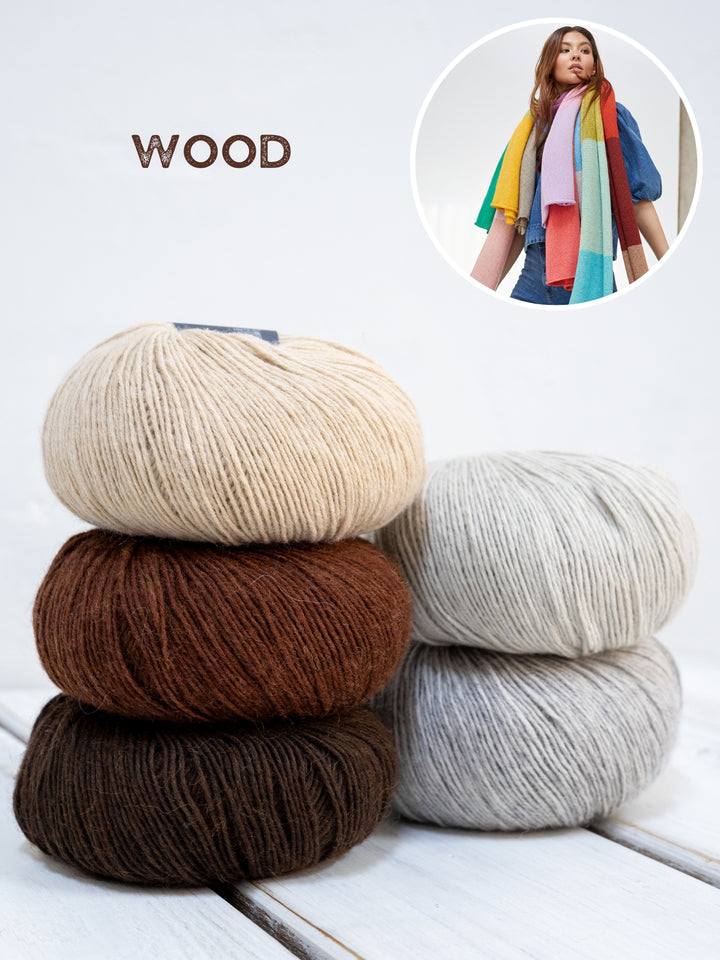 Breipakket Ecopuno Colorblock sjaal