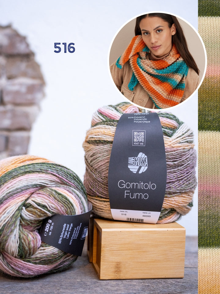 Haakpakket Gomitolo driehoekstola met textuur